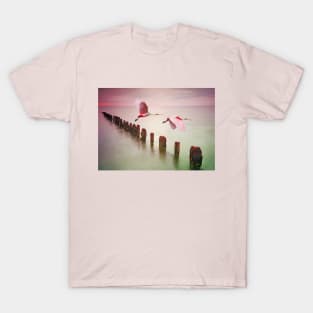 Soaring Roseate Spoonbills T-Shirt